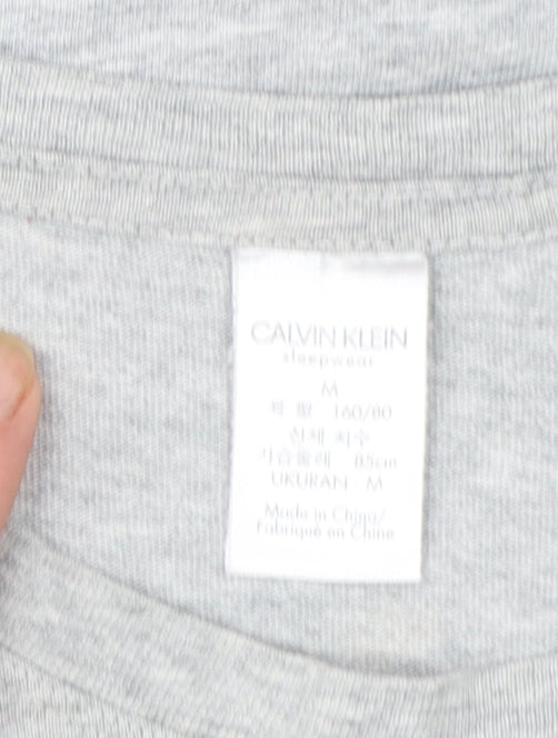 Calvin Klein Women Grey Basic Cotton Short Sleeve T-Shirt M