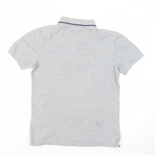 Timberland Men's Grey Slim Fit Cotton Polo Shirt Size S