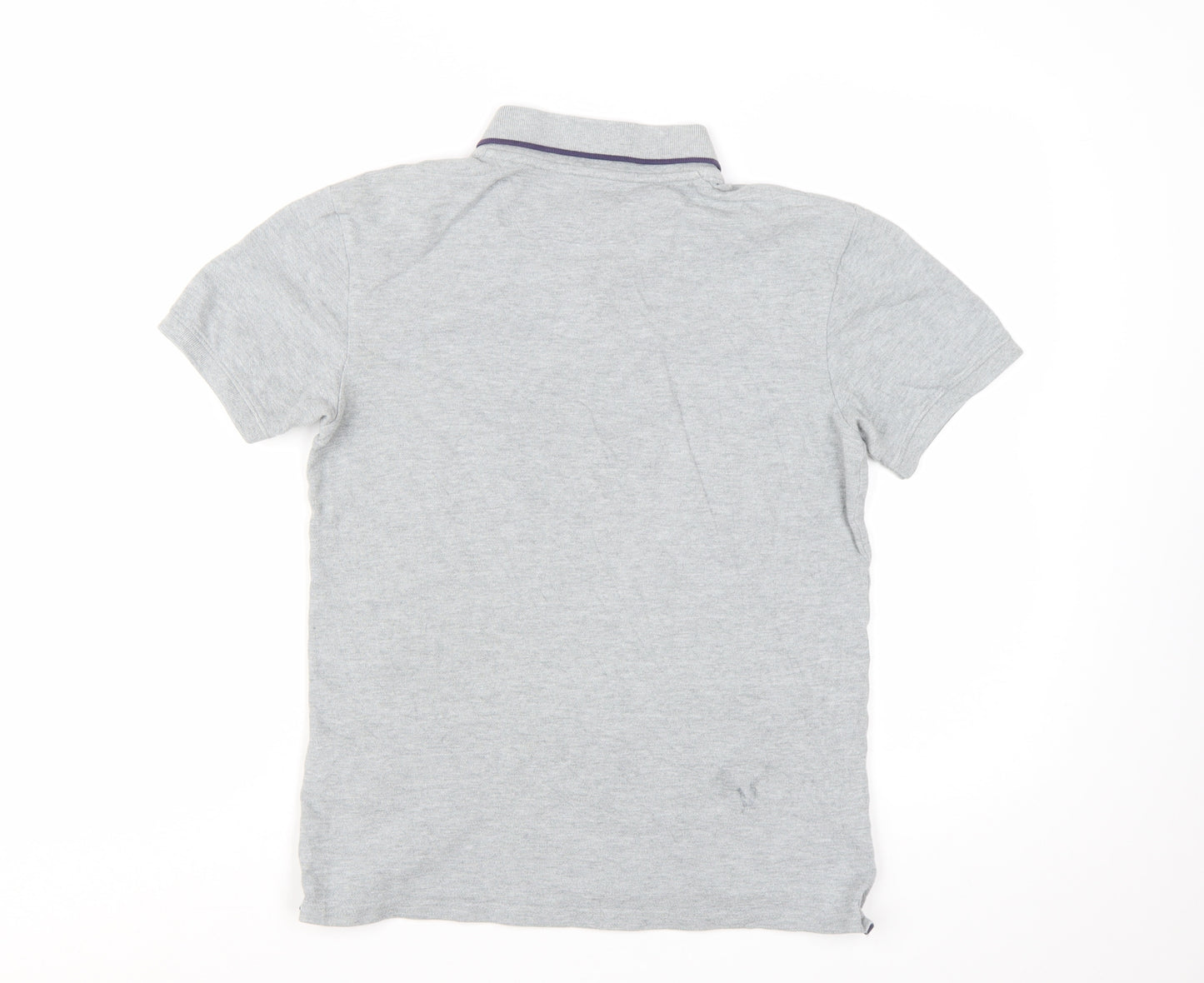 Timberland Men's Grey Slim Fit Cotton Polo Shirt Size S