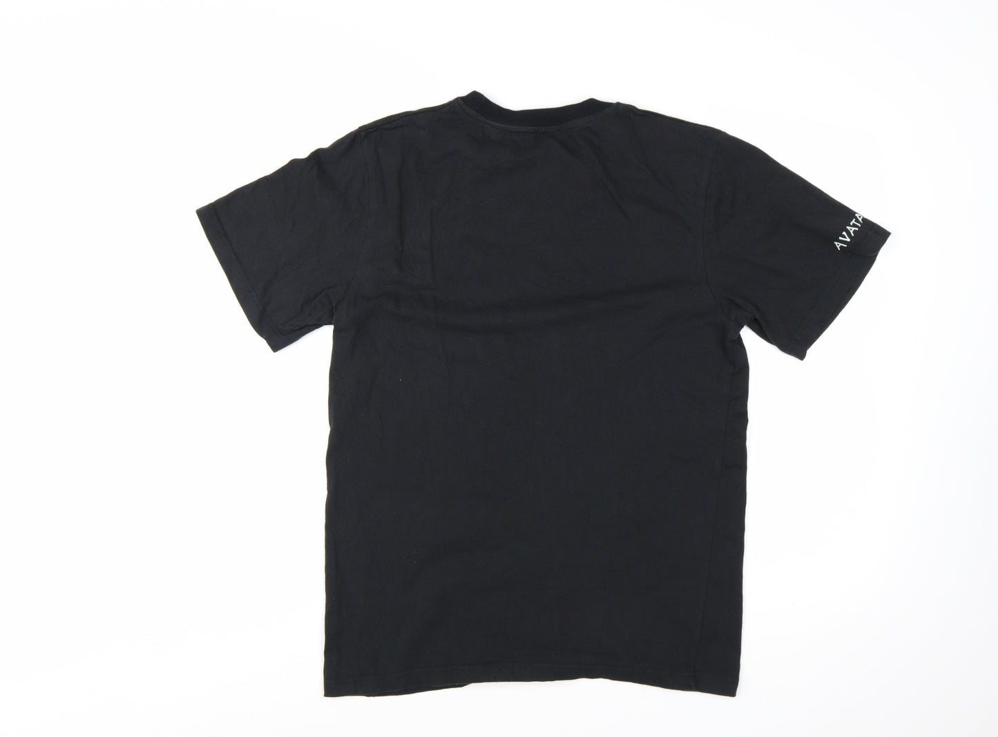 Avatar Black Graphic T-Shirt Men Medium Classic Fit Cotton Short Sleeve