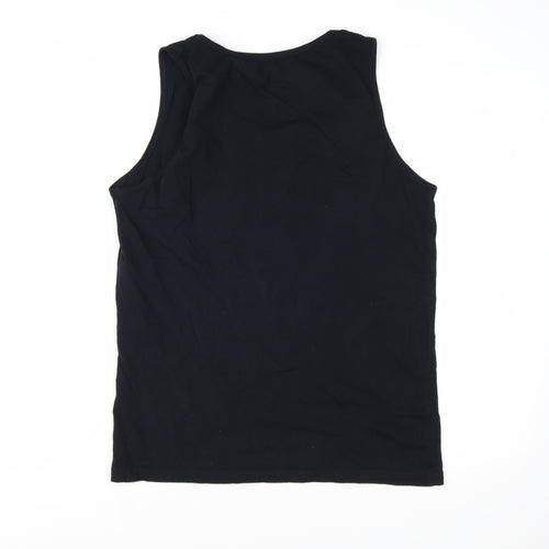 Jack Daniel's Women's Black Cotton Tank Top L Music Graphic