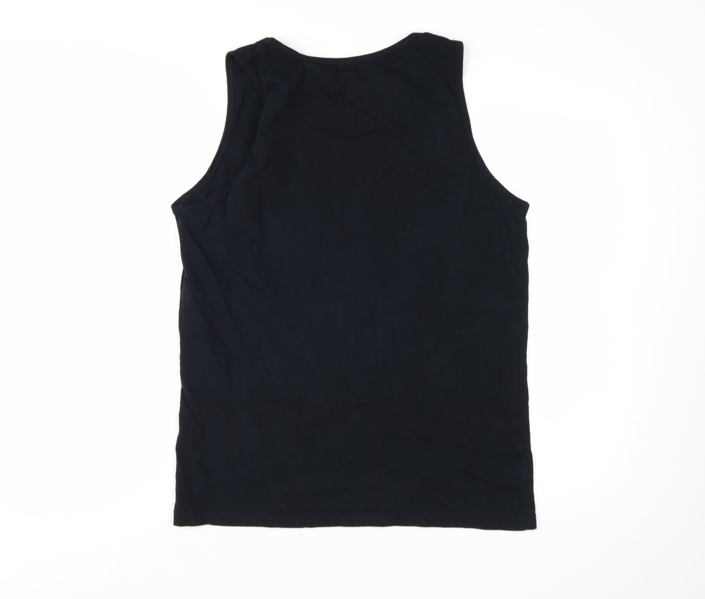 Jack Daniel's Women's Black Cotton Tank Top L Music Graphic