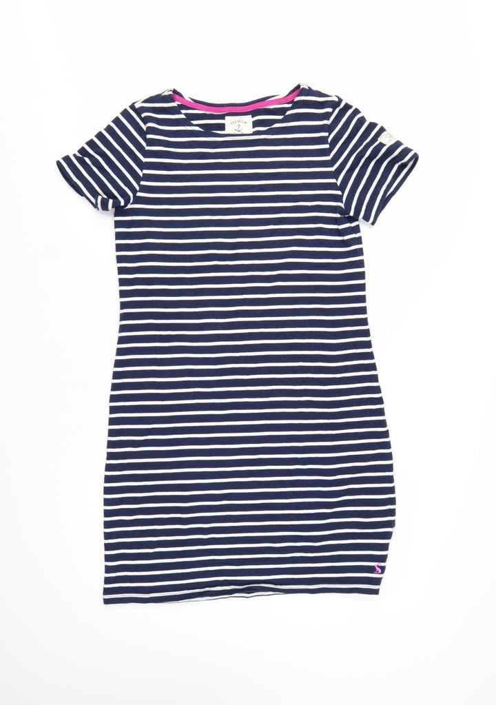 Joules Womens Blue White Striped Cotton T-Shirt Dress Size 12