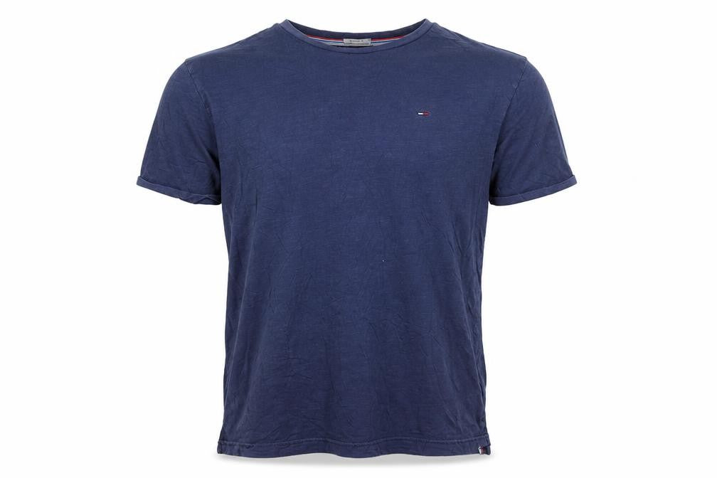 Tommy Jeans Men's Blue Regular Fit Cotton T-Shirt Size S