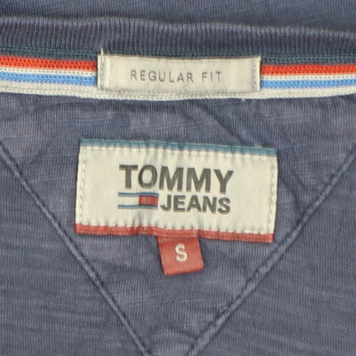 Tommy Jeans Men's Blue Regular Fit Cotton T-Shirt Size S