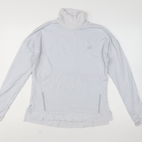 Kalenji Women Grey Long Sleeve Roll Neck Running Top Size 12