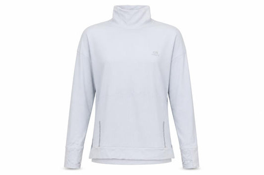 Kalenji Women Grey Long Sleeve Roll Neck Running Top Size 12