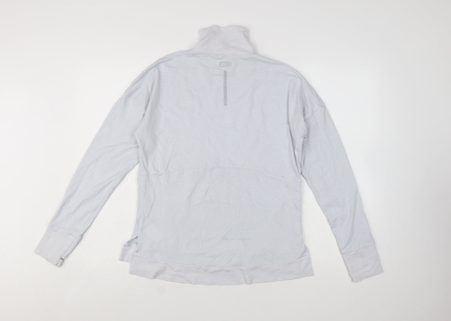 Kalenji Women Grey Long Sleeve Roll Neck Running Top Size 12