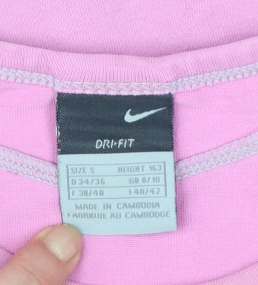 Nike Women's Pink Dri-FIT Athletic T-Shirt Size S