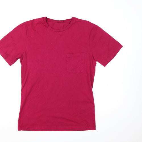 Jigsaw Women's Pink Cotton Crew Neck Short Sleeve T-Shirt - Size S