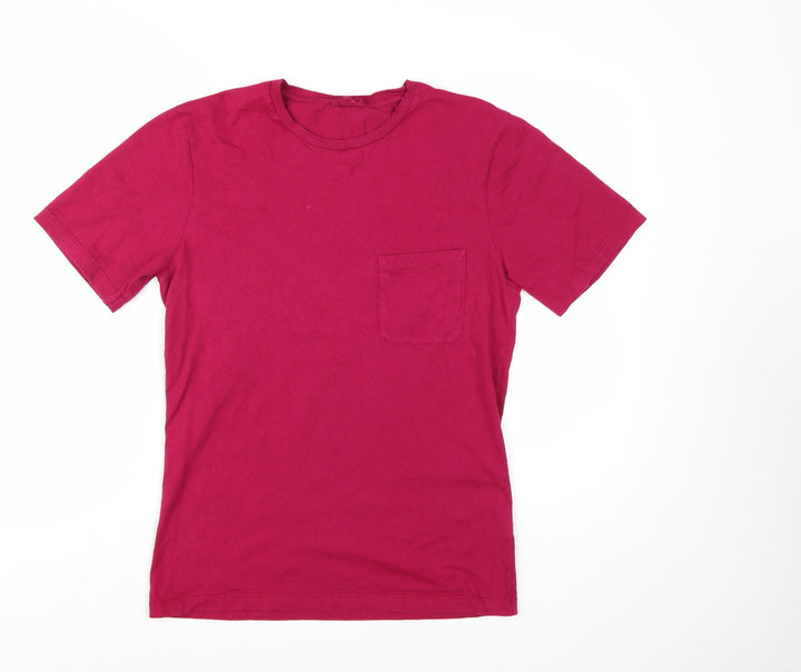 Jigsaw Women's Pink Cotton Crew Neck Short Sleeve T-Shirt - Size S