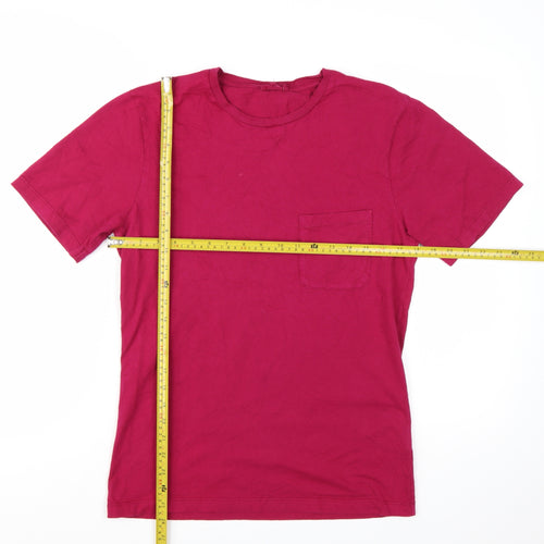 Jigsaw Women's Pink Cotton Crew Neck Short Sleeve T-Shirt - Size S