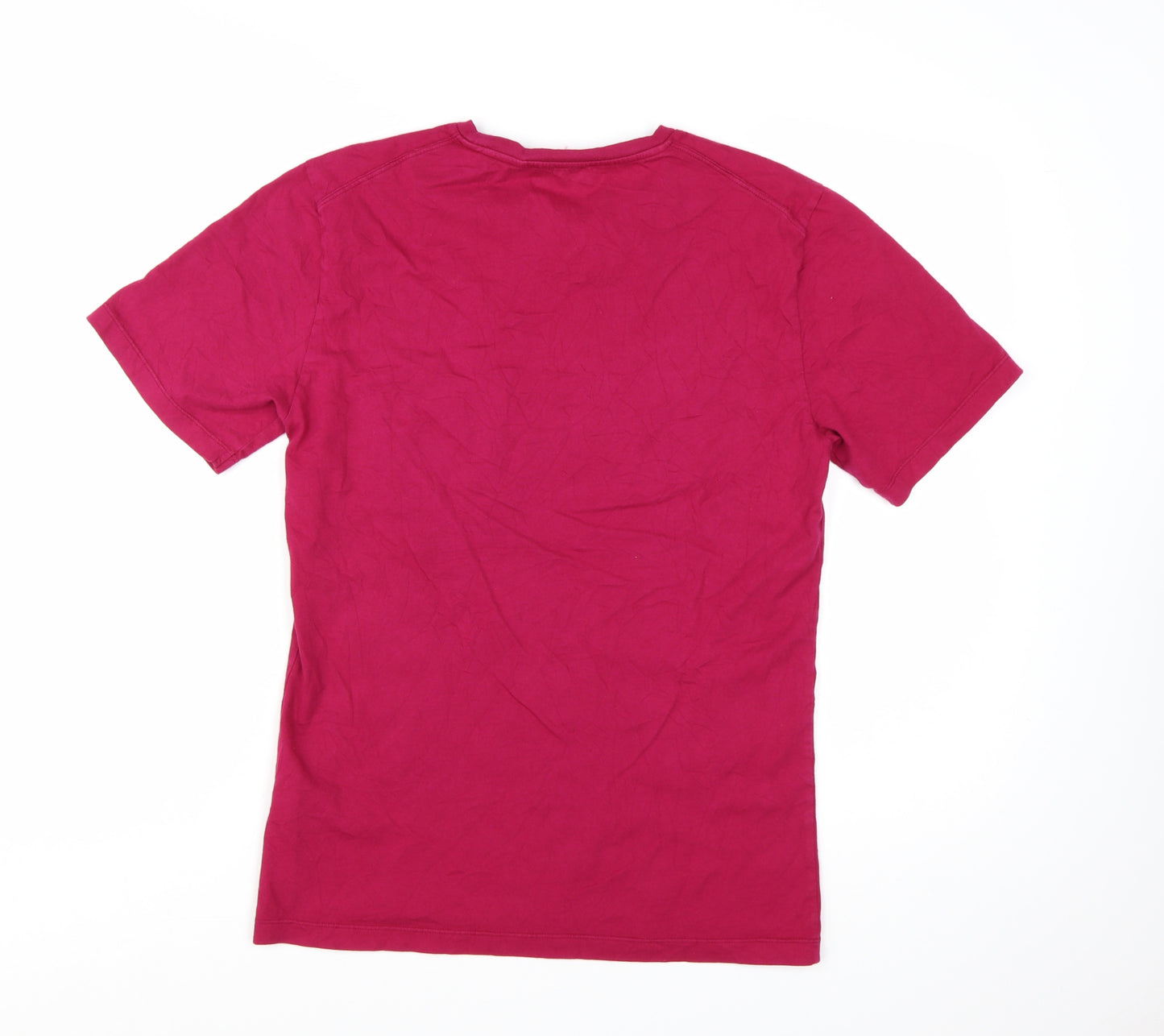 Jigsaw Women's Pink Cotton Crew Neck Short Sleeve T-Shirt - Size S