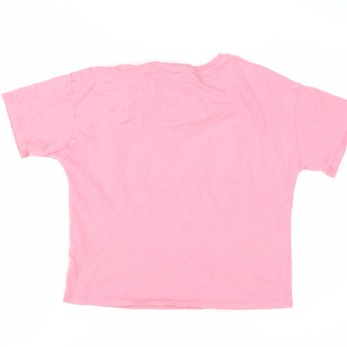 Marks and Spencer Girls Pink Snoopy Graphic Cotton T-Shirt 10-11 Years