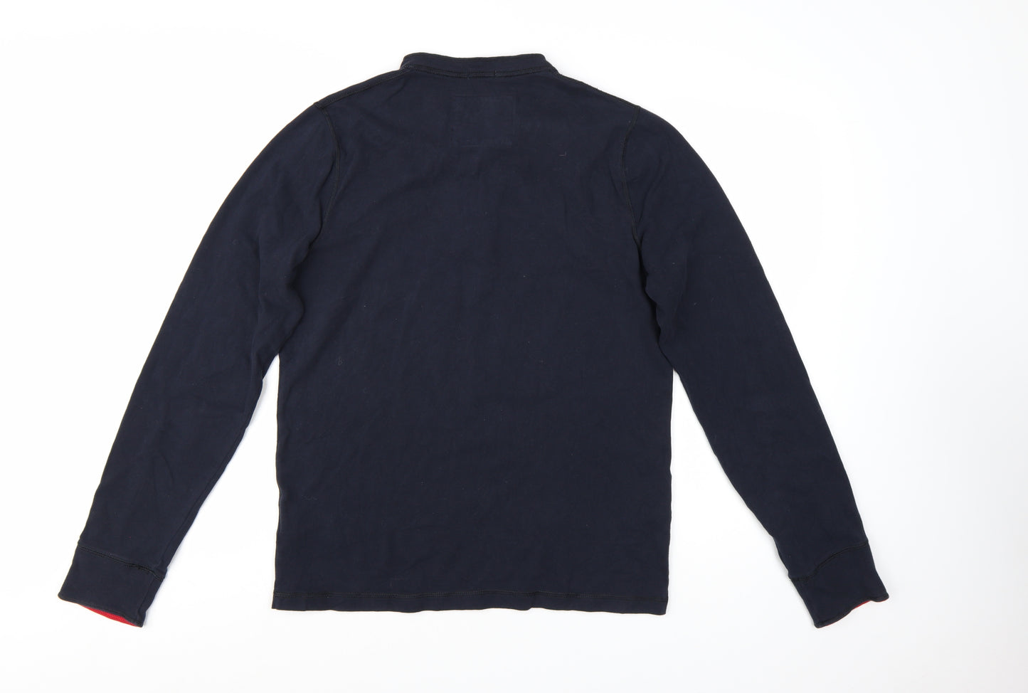 Abercrombie & Fitch Men's Navy Long Sleeve Henley T-Shirt Size L