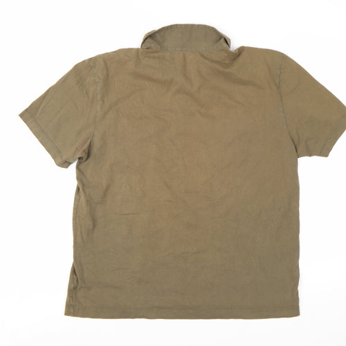 GAP Men’s Brown Cotton Short Sleeve Polo Shirt Size L