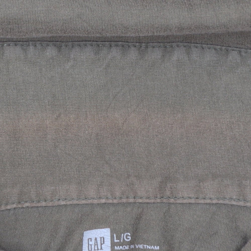GAP Men’s Brown Cotton Short Sleeve Polo Shirt Size L