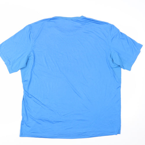 Quechua Men Blue 2XL Hiking Activewear T-Shirt Lightweight Quick Dry