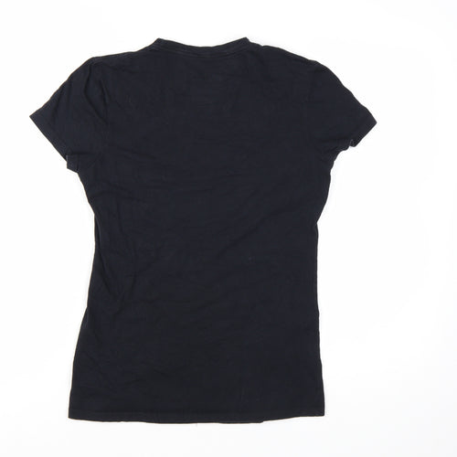 Adidas Womens Black Small Basic Cotton Short Sleeve T-Shirt