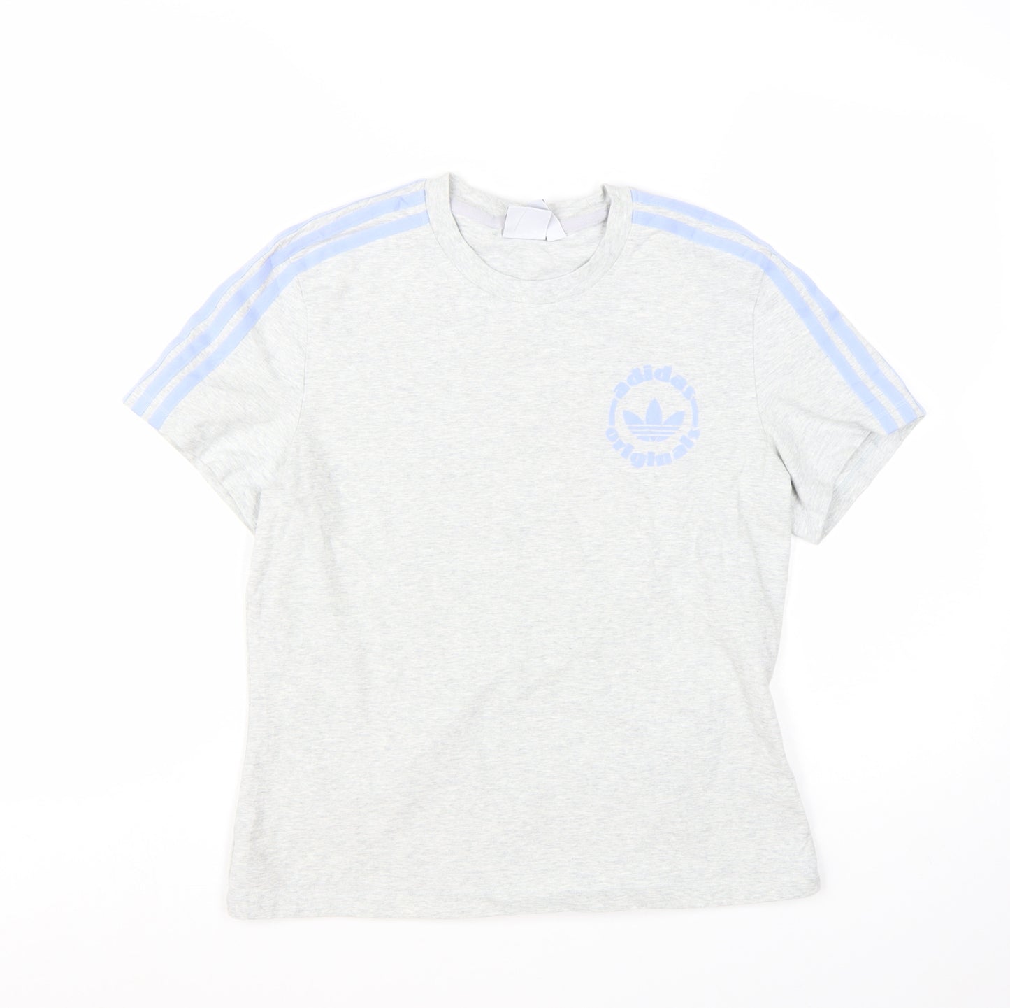 Adidas Women's Grey Short Sleeve Crew Neck Basic T-Shirt Size M