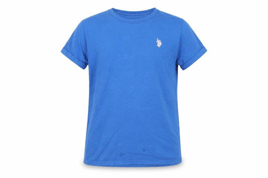 U.S. Polo Assn. Boys Blue Cotton Short Sleeve Logo T-Shirt Size 14 Years
