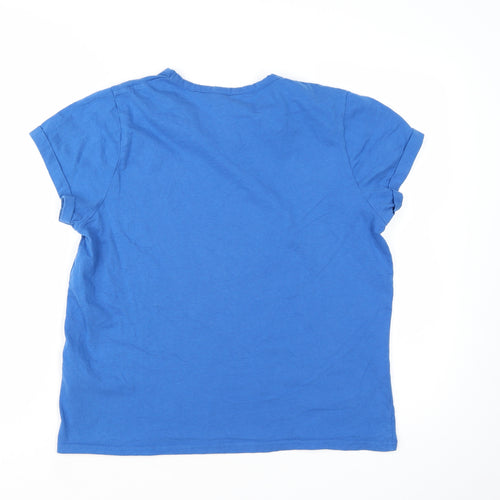 U.S. Polo Assn. Boys Blue Cotton Short Sleeve Logo T-Shirt Size 14 Years