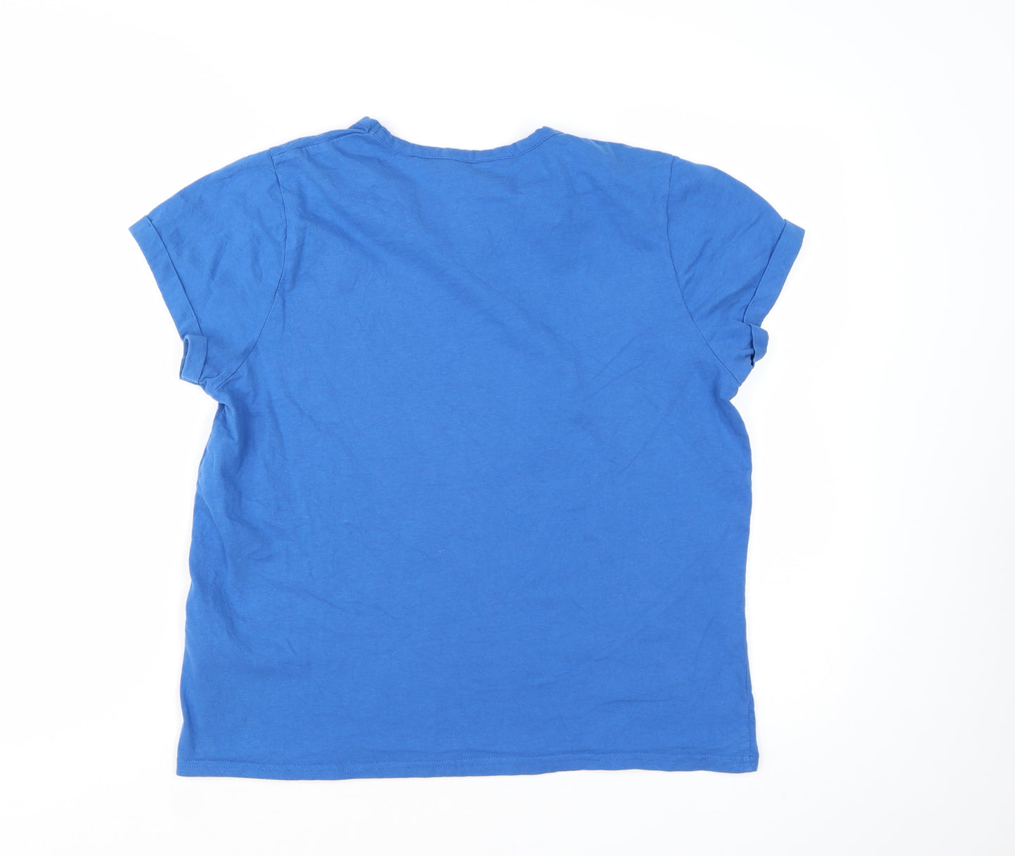 U.S. Polo Assn. Boys Blue Cotton Short Sleeve Logo T-Shirt Size 14 Years