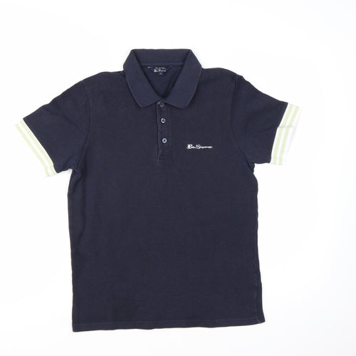 Ben Sherman Men's Blue Polo Shirt Size S 100% Cotton Casual Top