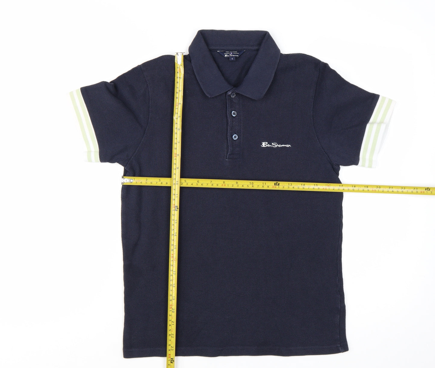 Ben Sherman Men's Blue Polo Shirt Size S 100% Cotton Casual Top
