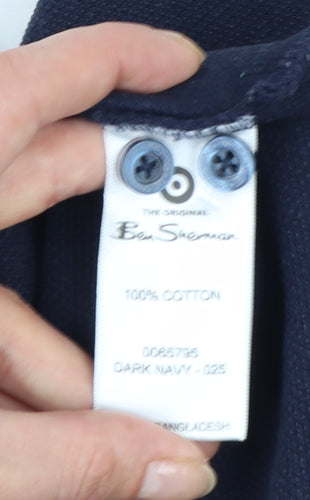 Ben Sherman Men's Blue Polo Shirt Size S 100% Cotton Casual Top