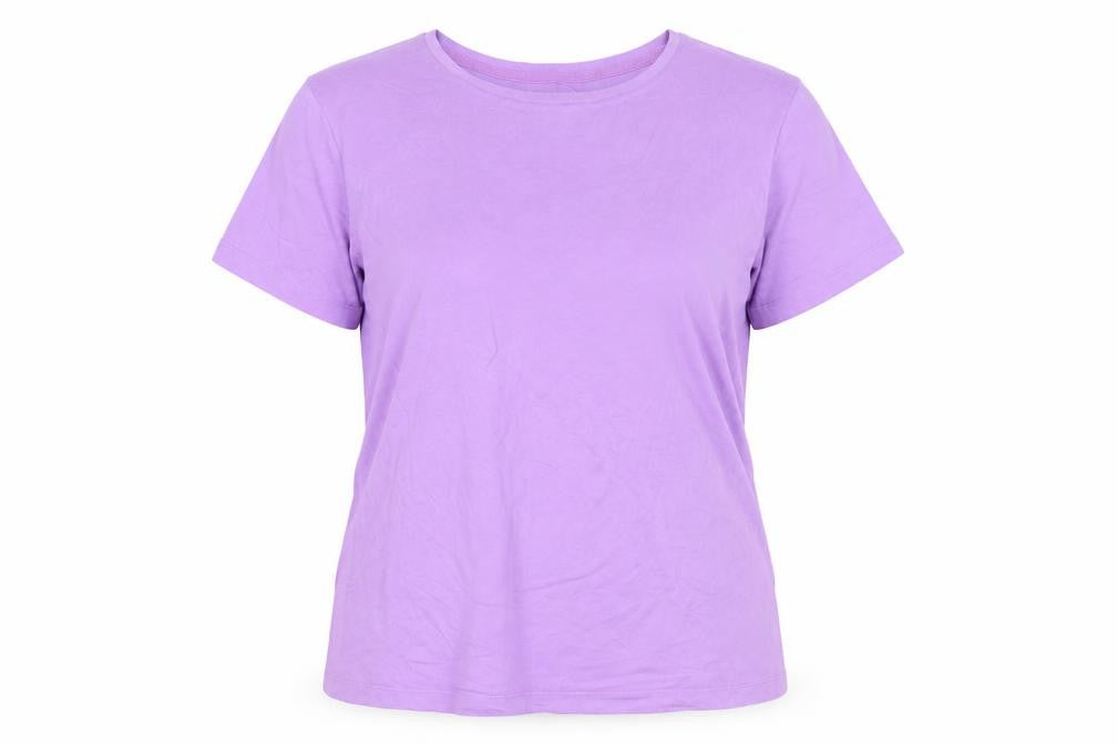Lands' End Women's Purple Cotton Blend Classic T-Shirt XL