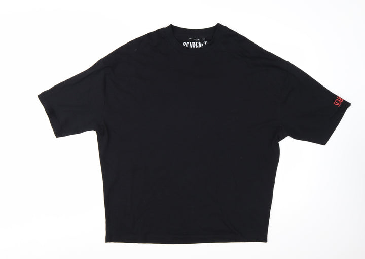 ASOS Design Women's Black Scarface T-Shirt 2XS Relaxed Fit
