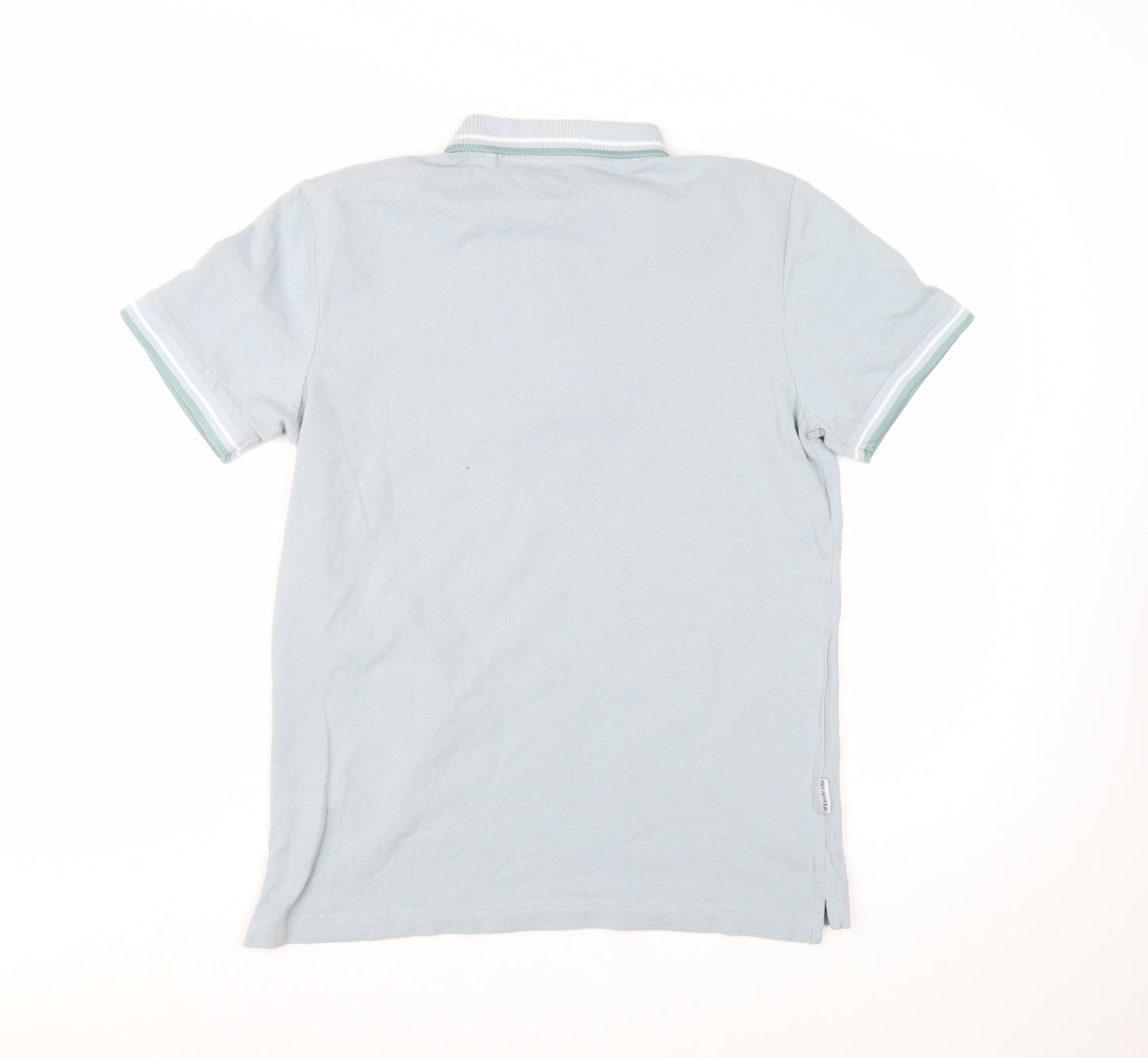 Lambretta Men's Blue Short Sleeve Polo Shirt Medium Cotton Retro Style