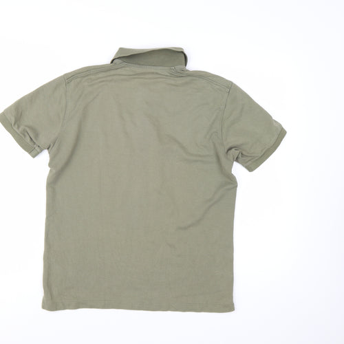 UNIQLO Mens Green Cotton Short Sleeve Polo Shirt Size S