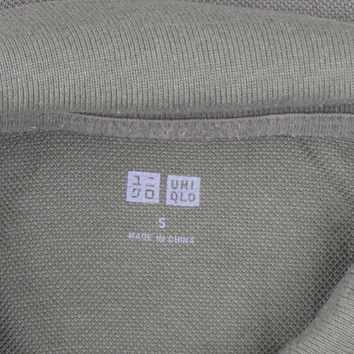 UNIQLO Mens Green Cotton Short Sleeve Polo Shirt Size S