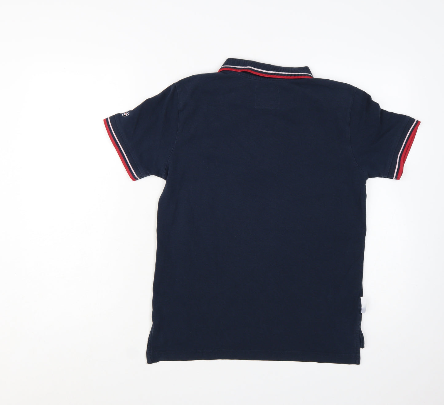 Lambretta Men's Blue Small Polo Shirt Cotton Button Down