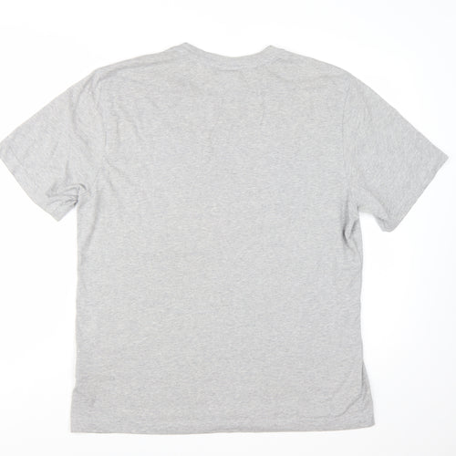 Fila Men's Grey Regular Fit Crew Neck Graphic T-Shirt XL
