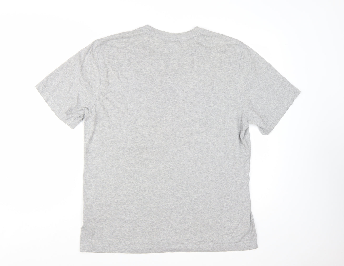 Fila Men's Grey Regular Fit Crew Neck Graphic T-Shirt XL