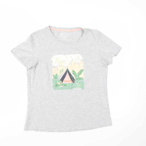 Mountain Warehouse Womens Grey Cotton T-Shirt UK 14 Outdoor