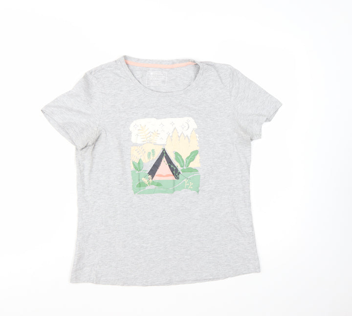 Mountain Warehouse Womens Grey Cotton T-Shirt UK 14 Outdoor