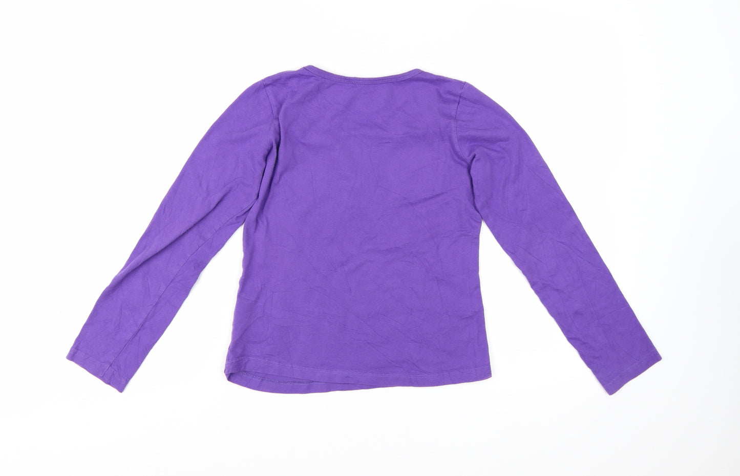 Calvin Klein Girls Purple Long Sleeve Cotton T-Shirt Size 8-10 Years