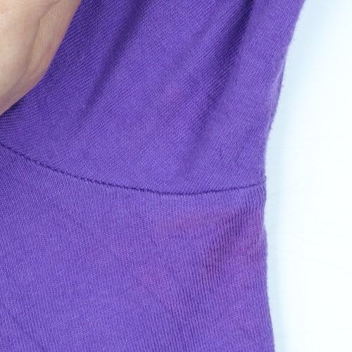 Calvin Klein Girls Purple Long Sleeve Cotton T-Shirt Size 8-10 Years