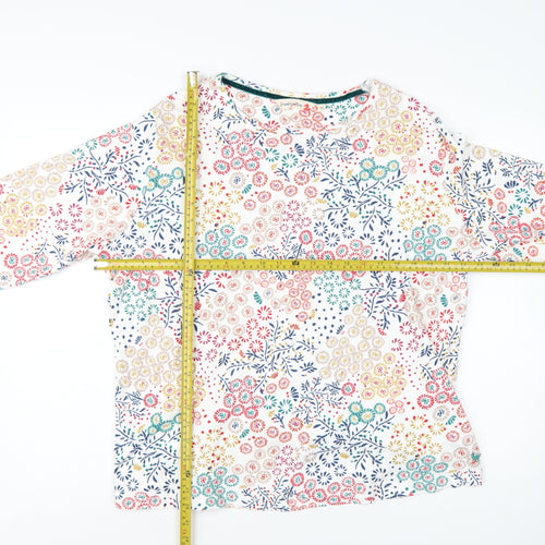 Country Rose Women's Multicoloured Floral Cotton 3/4 Sleeve T-Shirt XL