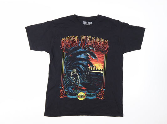 Guns N' Roses Women's Black Medium Graphic Rock T-Shirt