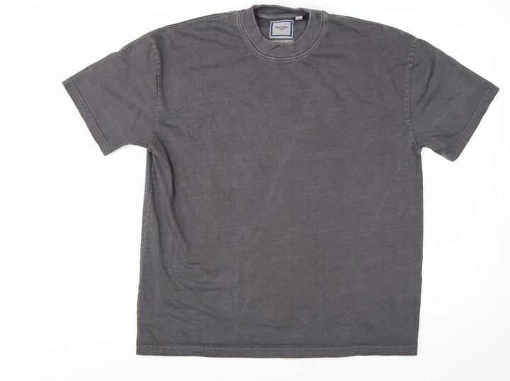 Brave Soul Men's Grey Oversized Fit Cotton Crew Neck T-Shirt Size M