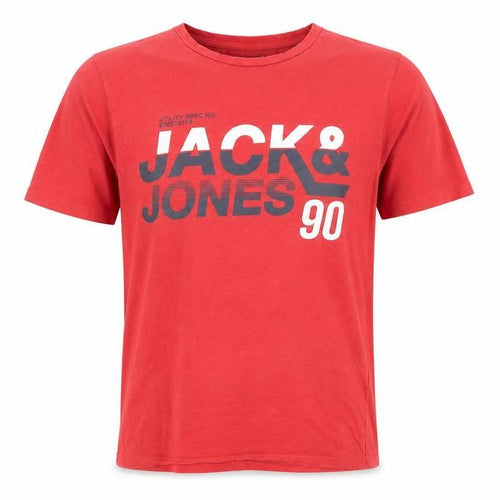 Jack & Jones Men’s Red Slim Fit Graphic Print T-Shirt Size M