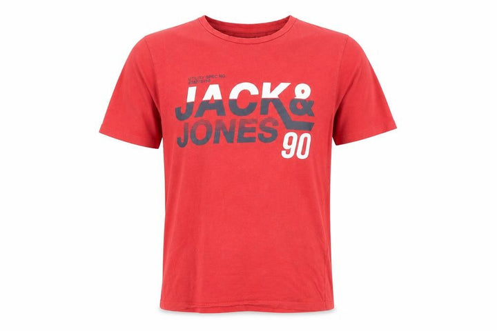 Jack & Jones Men’s Red Slim Fit Graphic Print T-Shirt Size M