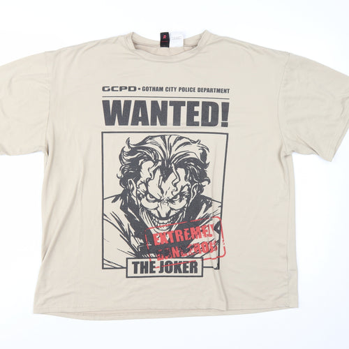 ROMWE Women’s Beige The Joker Graphic T-Shirt Size S