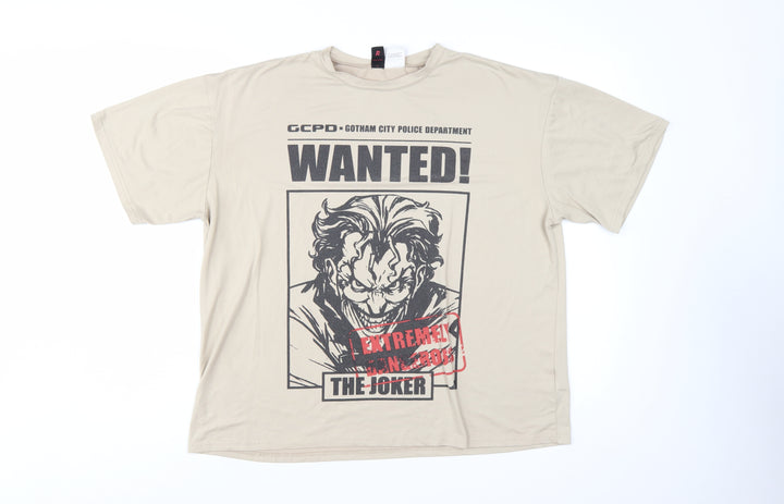 ROMWE Women’s Beige The Joker Graphic T-Shirt Size S