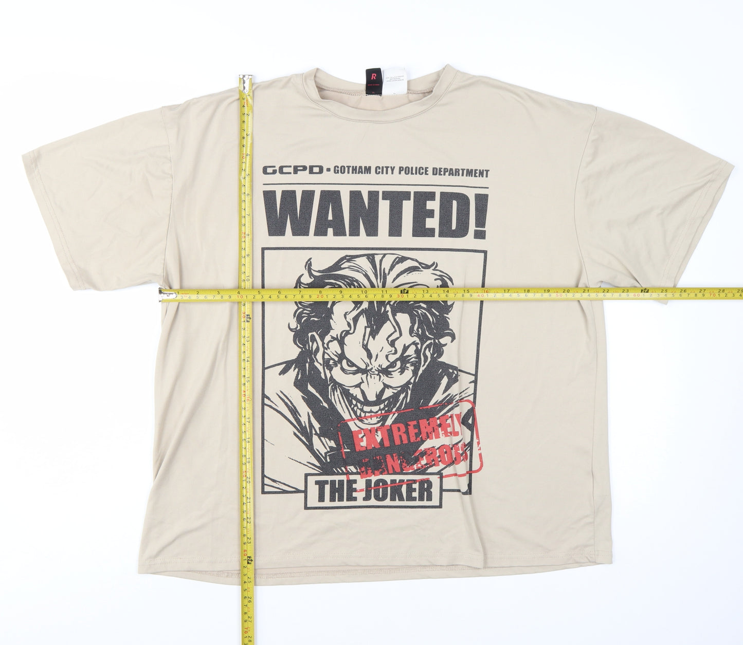 ROMWE Women’s Beige The Joker Graphic T-Shirt Size S